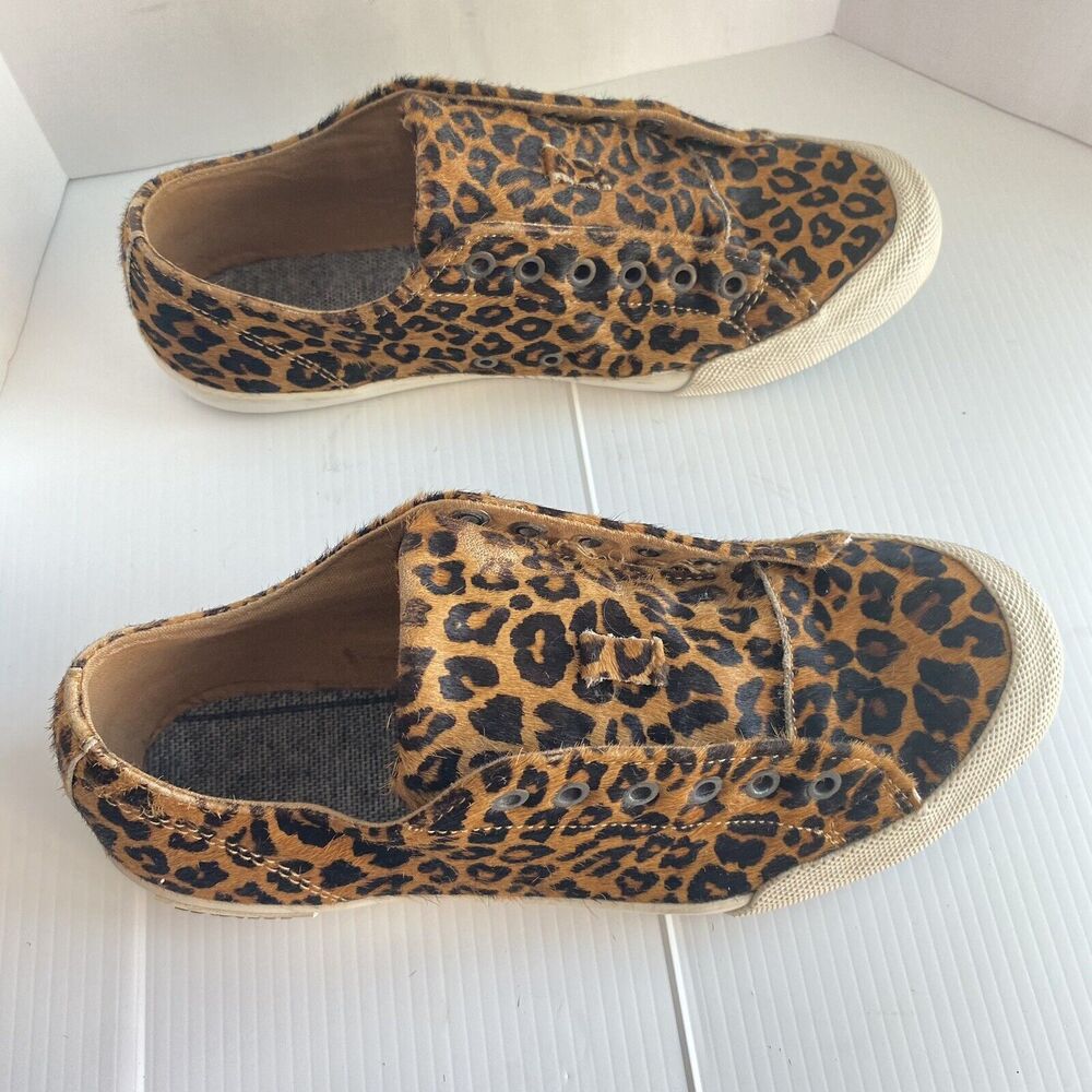 Sea Vees Montere Women' Sneaker Leopard Print  Shoes  Slip On Flats Low Top Sz 8